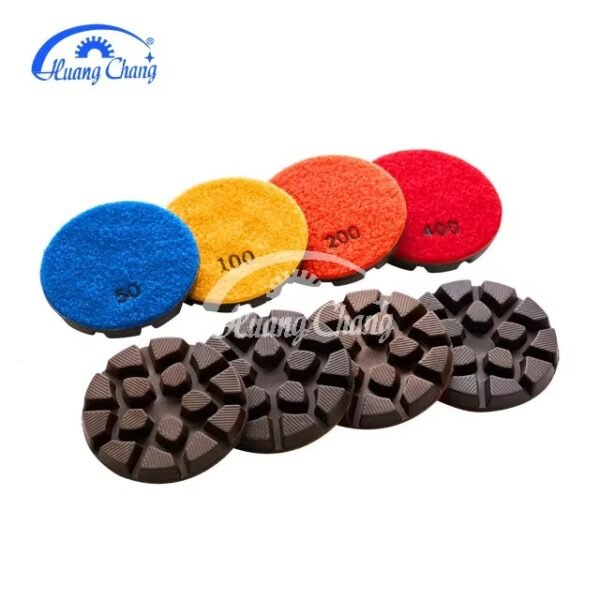 Almofadas de polimento de piso de concreto de uso seco com diamante de 3 a 4 polegadas Suporte OEM personalizável Polimento de mármore e granito - Image 2
