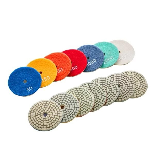Almofada de polimento úmido de 3 a 4 polegadas Almofada de polimento de diamante seco Disco de desbaste flexível para granito, mármore e polimento de pisos - Image 6