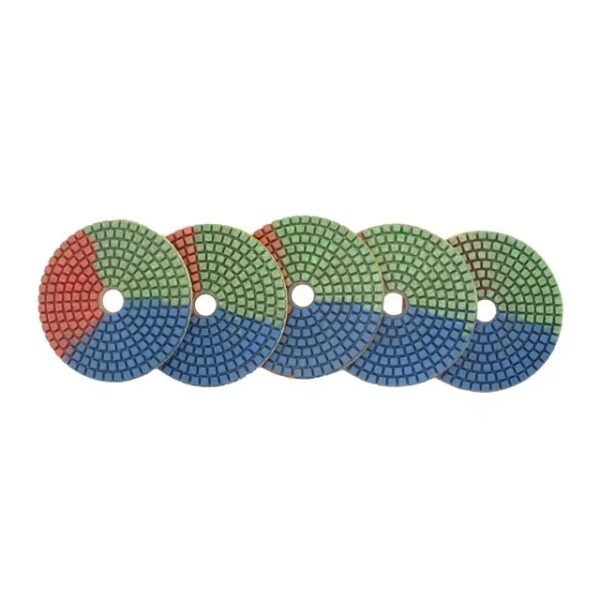 Máquina de resina de três cores de venda quente, feita à mão, para piso de granito, pedra de mármore de quartzo, almofada de polimento de diamante úmido de 3 mm - Image 4