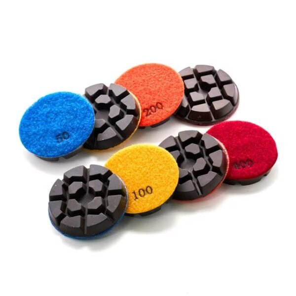 Almofadas de polimento híbrido úmido e seco com resina de diamante e discos de esmeril para pisos de concreto com - Image 6
