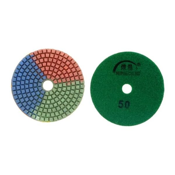 Máquina de resina de três cores de venda quente, feita à mão, para piso de granito, pedra de mármore de quartzo, almofada de polimento de diamante úmido de 3 mm - Image 6