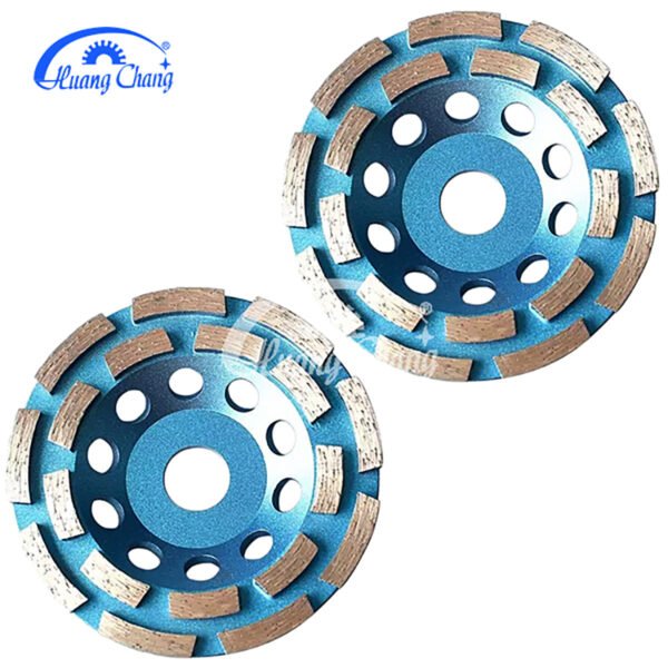 Disco de esmeril de diamante de duas carreiras de 115 mm Disco de esmeril para corte de concreto Disco de lixa para máquina de polimento