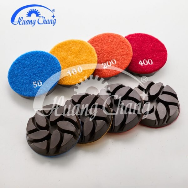Almofadas de polimento com diamante seco de 4 polegadas para restauração de pisos hc cpp 0012