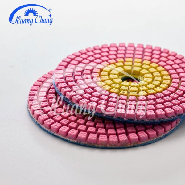 Almofadas de polimento de diamante para pedra úmida de 3 polegadas e duas cores para granito/mármore hc spp 0002 3
