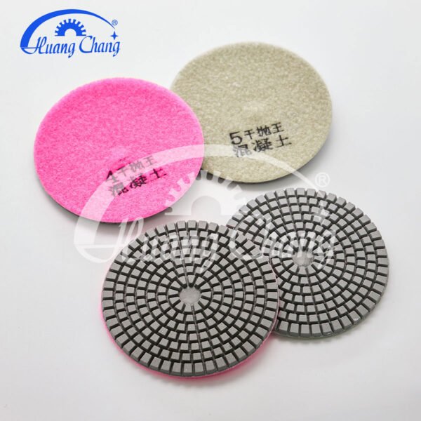 Almofadas de polimento de diamante seco de 3 polegadas para ferramentas abrasivas de concreto HC-CPP-0001-3