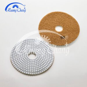 Almofadas de polimento de diamante branco úmido de 3 polegadas para mármore HC-SPP-0009-3