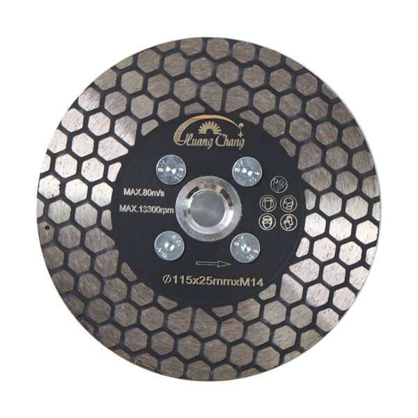 Lâmina de serra hexagonal de dupla face de cerâmica para corte de mármore com flange