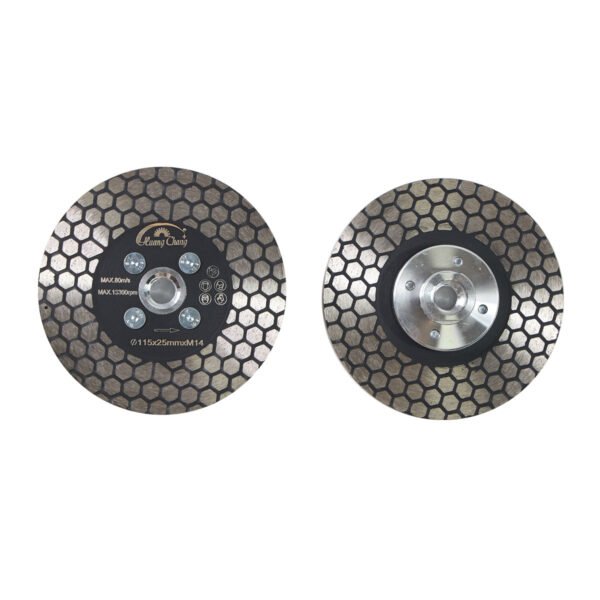 Lâmina de serra hexagonal de dupla face de cerâmica para corte de mármore com flange