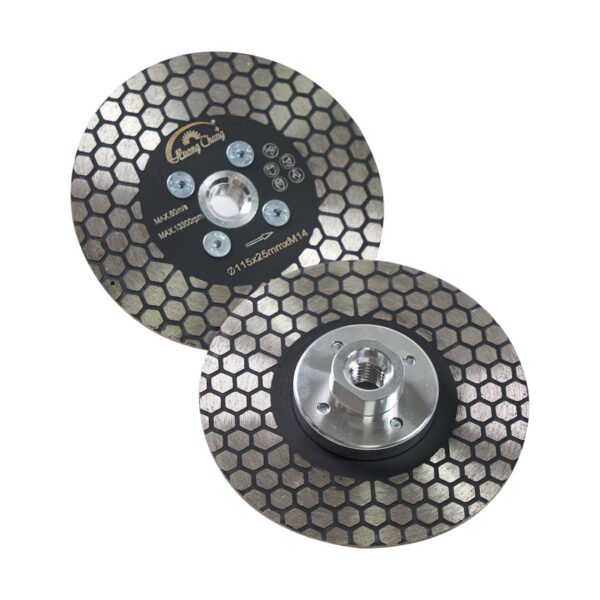 Lâmina de serra hexagonal de dupla face de cerâmica para corte de mármore com flange